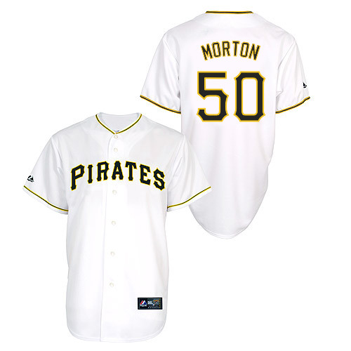 Charlie Morton #50 Youth Baseball Jersey-Pittsburgh Pirates Authentic Home White Cool Base MLB Jersey